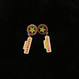 1997 MLB Texas Rangers Vintage Dangle Earrings Licensed